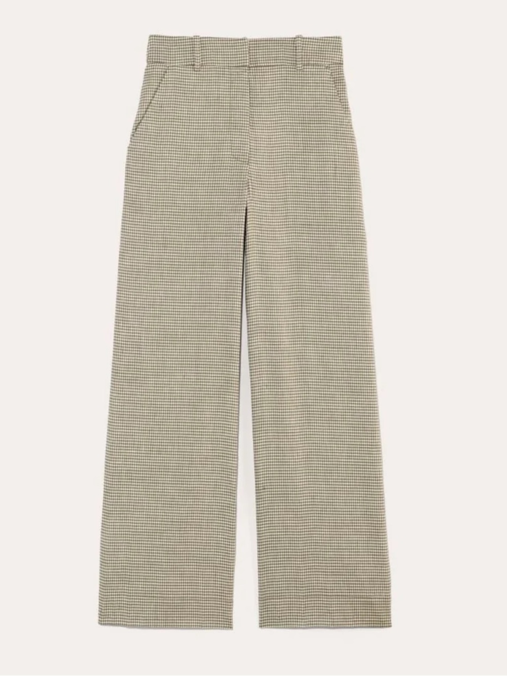 Everlane Wide Leg Pant Houndstooth Wide Leg Pants in Brown & White Size 10